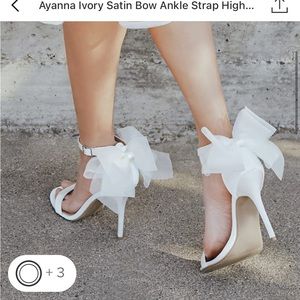 Lulus satin bow heels